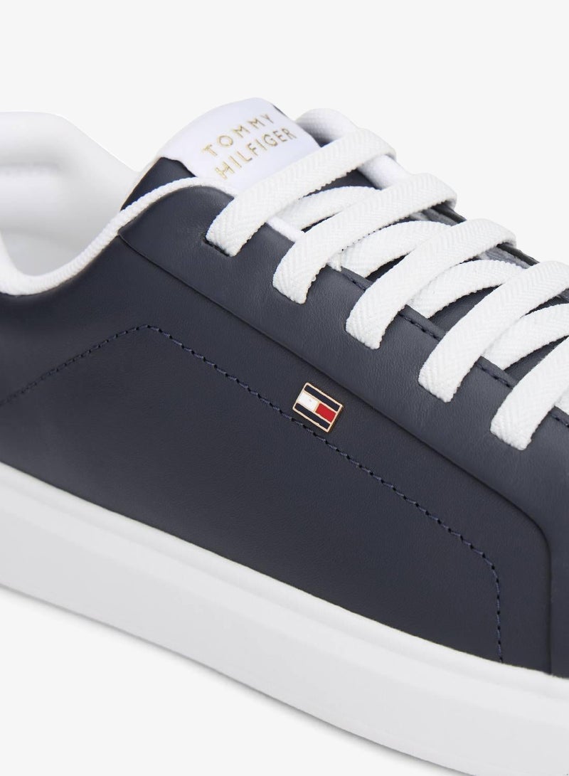 TOMMY HILFIGER Lightweight Leather Cupsole Court Trainers - Image 5